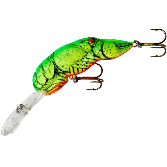 Rebel Deep Teeny Wee Crawfish 1/9 oz Fishing Lure - Chartreuse/Green Back