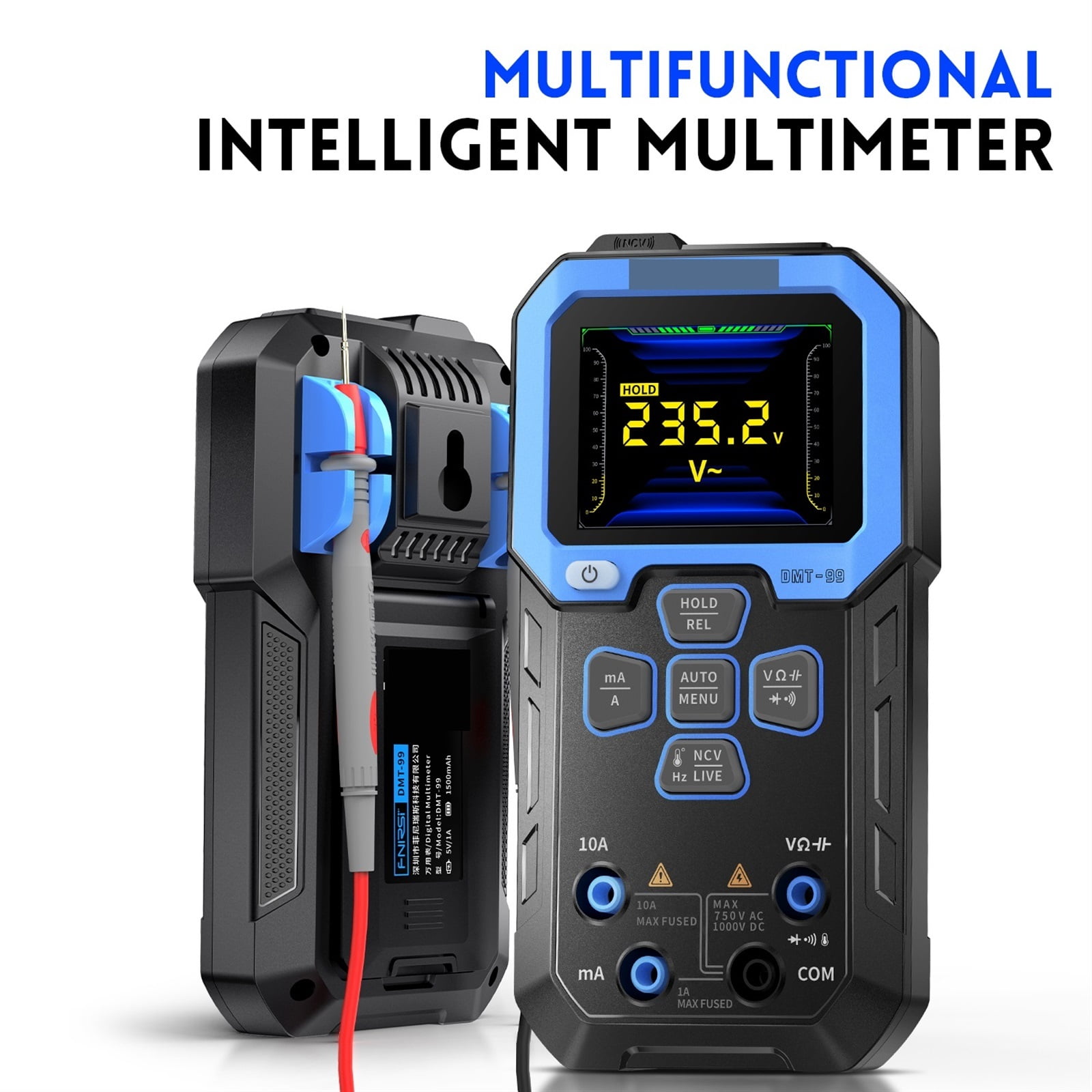 DMT-99 Digital Multimeter True RMS 10000 Counts Resistance Capacitance Frequency Temperature Current Voltage NCV Tester ,Accurate and Speed