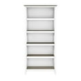 thumbnail image 3 of Pemberly Row Engineered Wood Tall 5 Shelf Bookcase in Pure White and Gray, 3 of 9