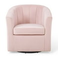 thumbnail image 5 of Modway Prospect Performance Velvet Swivel Armchair in Pink, 5 of 8