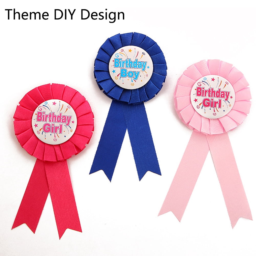 SEIWEI 12PCS Blank Award Ribbon Personalized Graduation Attendance Badge Winner Award Rosette Ribbon (Blue)