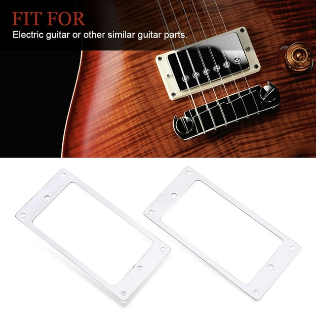 Greensen 2Pcs Metal Humbucker Pickup Frame Mounting Rings Replacement Parts for Electric Guitars, Electric Guitar Pickup Frame, Pickup Mounting Ring