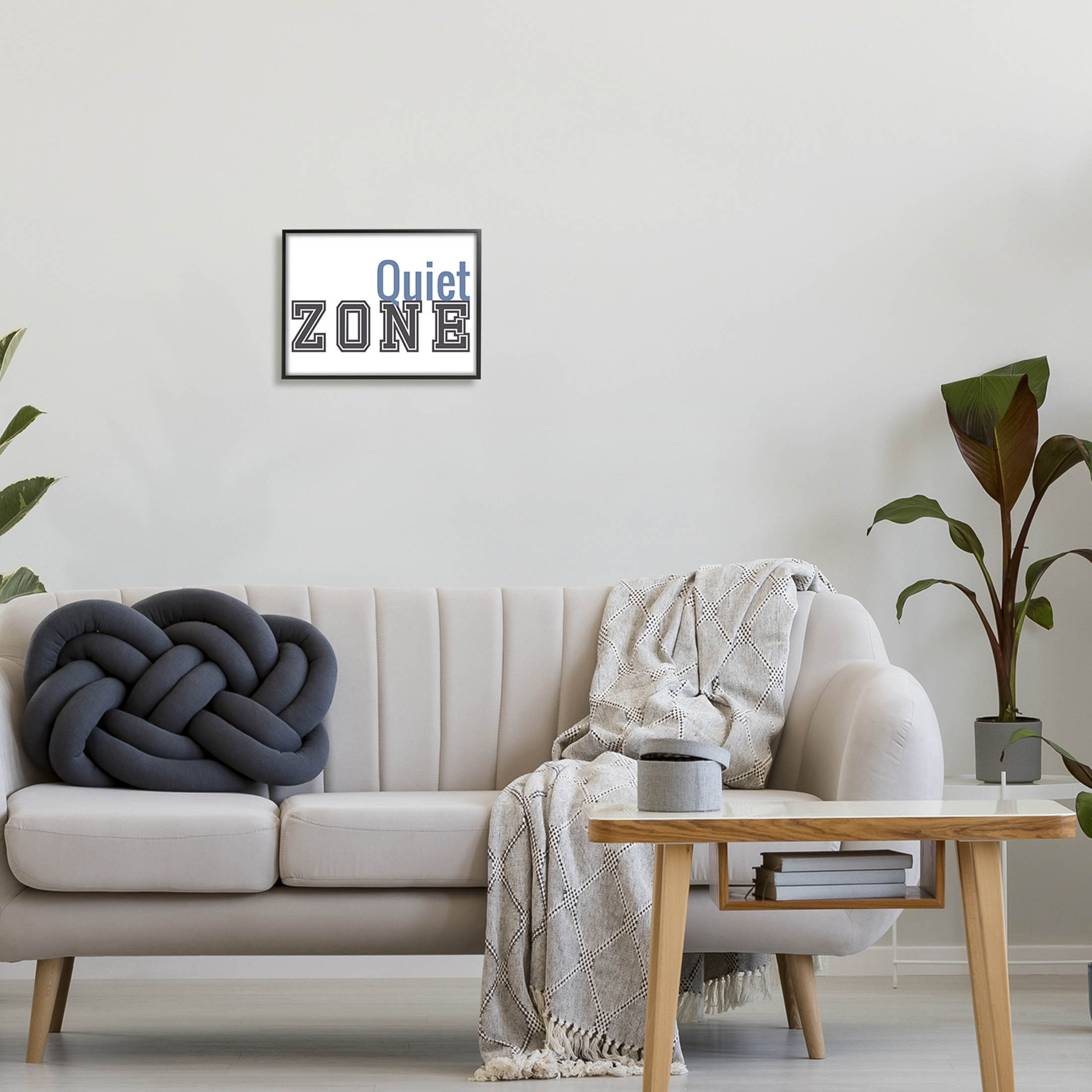Stupell Industries Quiet Zone Collegiate Phrase Graphic Art Black Framed Art Print Wall Art, Design by Sundance Group
