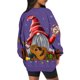 thumbnail image 4 of Sudaderas Navideñas de Cuello Redondo Para Mujer, Sudaderas Con Capucha de Manga Larga, Estampado Informal, Tops Holgados Con Cordón Y Bolsillos Odeerbi ODB193079, 4 of 6