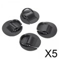 thumbnail image 1 of Colaxi 5x4x D Rings PVC Deck Accessories Cord Buckles for Boat Dinghy Surfboard black, 1 of 8