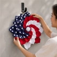 thumbnail image 6 of Nkmbld Patriotic Wreath, 4th of July Wreaths, Independence Day Artificial Wreath Pendant for Veterans Day Memorial Day Flag Day Wall Window Decor, 6 of 7