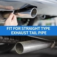 thumbnail image 3 of 1 Pc Exhaust Tip 1.8" - 3.0" Inlet 3.9" Outlet 7.3" Length Tailpipe Universal Car Bolt on Stainless Steel Titanium Tone Rear, 3 of 7