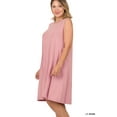 thumbnail image 3 of TheLovely Women & Plus Sleeveless Jersey Flared Swing Tank Dress with Side Pockets, 3 of 4