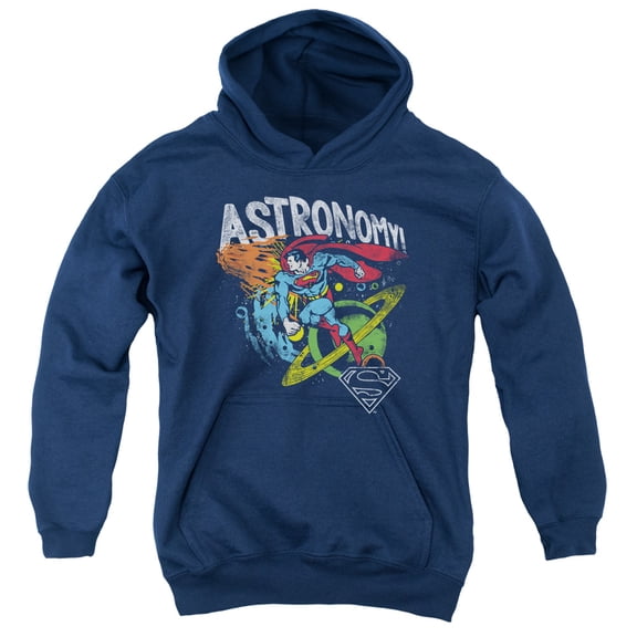 DC Comics Astronomy Youth Pullover Hoodie Sweatshirt Navy