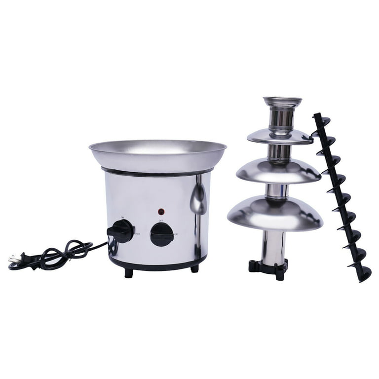 Chocolate Fountain 4 Tiers Electric Melting Machine Fondue Pot Set For  Chocolate Candy Ranch Nacho Cheese Uk 230v
