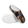 thumbnail image 3 of Picia Abstract Geometric Faces for Women's Lamb-hug Comfy Fleece House Slippers Memory Foam, Slip-on House Shoes Indoor Outdoor-42/43, 3 of 7