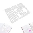 thumbnail image 4 of WUSUOWEI Handmade Flexible Record Template, Set Of 3 Transparent Stencils Set, Drawing & Lettering Templates for Journaling, Calendar & Craft Supplies, Drafting Tools for Daily Planning, 4 of 9