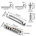 thumbnail image 3 of SIEYIO 1 Set of 6-String Guitar Tune O Matic Bridge and Tailpiece with Posts for Electric Guitar Replacement Accessories, 3 of 14