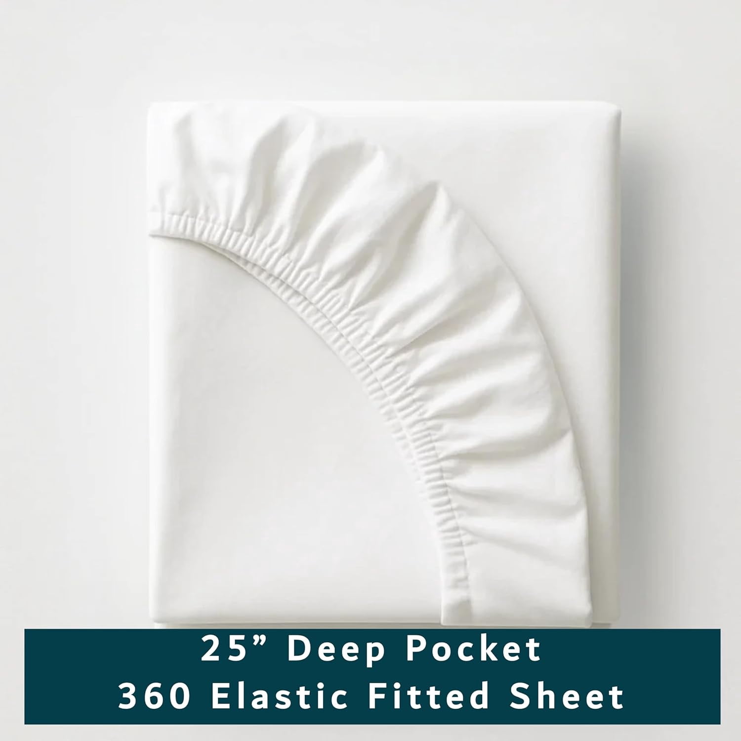 100% Viscose derived from Bamboo 4PC Sheet Set - 600 Thread Count Cooling Bed Sheets - Silky Soft & Breathable - 25-Inch Deep Pockets Fitted Sheet - Olympic Queen - Light Grey