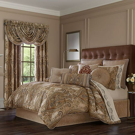 J. Queen New York Luciana 4-Piece Queen Comforter Set in Beige