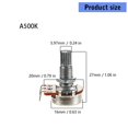 thumbnail image 5 of LICEWO Split Shaft 500K Potentiometer Replacement Part Easy Install Guitar Bass Sound, 5 of 11