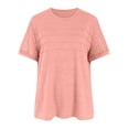 thumbnail image 3 of Gerichy Womens Summer Tops, Blouses for Women Short Sleeve Lace Tops Dressy Casual Tees, Sizes S-2XL Womens Summer Short Sleeve Shirts Trendy T Shirts Dressy Casual Blouses Crew Neck Tunic, 3 of 6