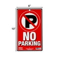 thumbnail image 3 of (4 pack) Sunburst Systems 8650 6" x 10" Red High Quality No Parking Plastic Sign, 3 of 8