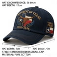 thumbnail image 3 of QASIEATN Women's Everyday Wear Accessories Cotton Baseball Cap for Women Fashion Texas Anniversary Printed Visor Hat Casual Comfortable Sports Sun Hat, 3 of 7