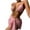 B_Pink, variant on Women's High Waisted Bikini Set Tie Convertible Collar Halter Bandeau Shells 2 Piece Bathing Suit Keyhole Swimwear Brown L
