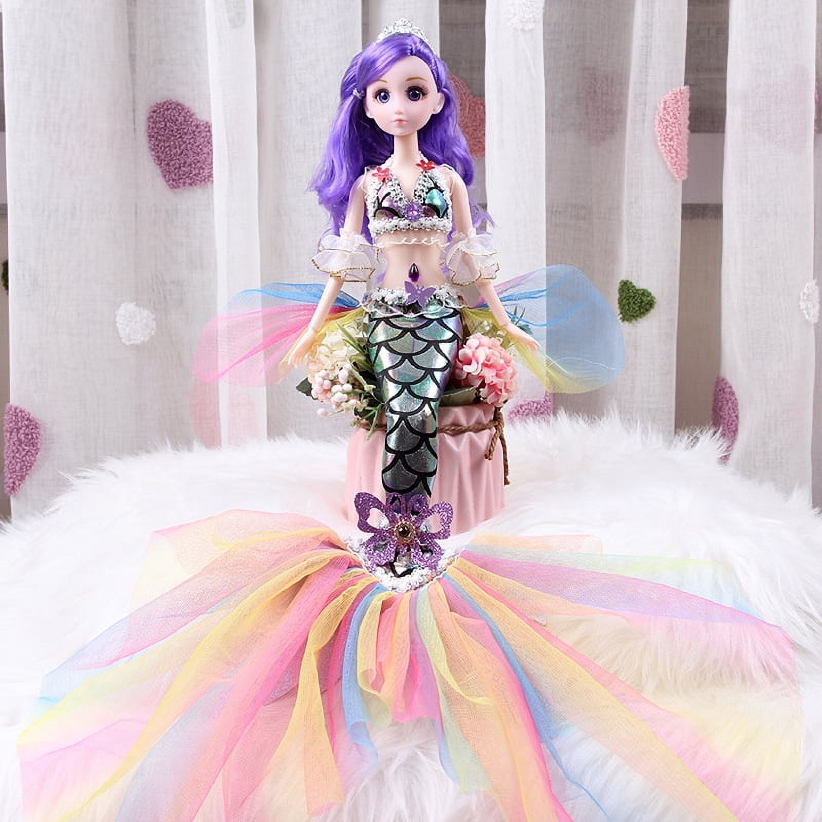 45cm Mermaid Princess Trendy Confused Barbie Doll Dress Up Doll Fish Scale  Toy Stall - Walmart.ca