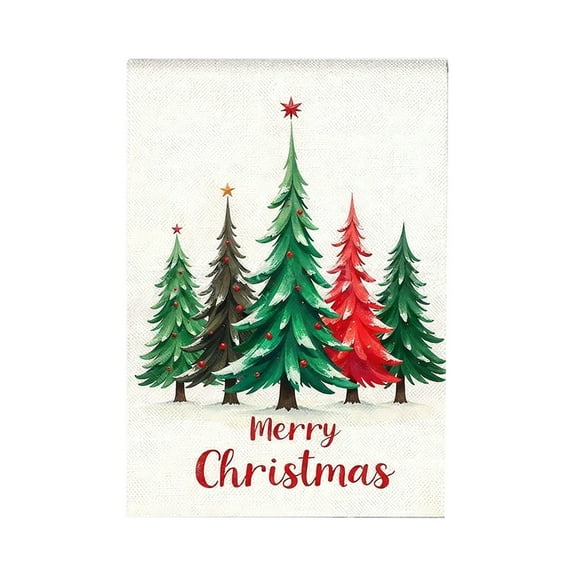 Winter Christmas Garden Flag 12x18 Inches Double Sided Winter Yard Flag Holiday Outdoor Decoration (B)