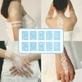 thumbnail image 5 of 10 hojas de pegatinas de tatuaje temporal blancas, patrón de encaje, tatuajes falsos, diseño artístico de boda Sexy, 5 of 5