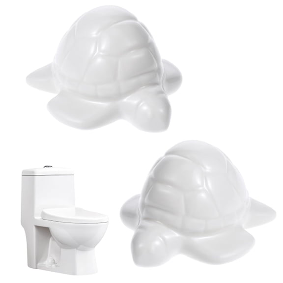2 Pack Cute Ceramic Turtle Toilet Bolt Caps, Decorative Sea Turtle Screw Cover Caps for Toilet Base, Bathroom Decorative Toilet Bowl Bolt Covers