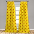 thumbnail image 5 of Ambesonne Basketball Curtains, Athletics Fun Match, Pair of 28"x95", Yellow Orange White, 5 of 5