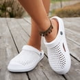 thumbnail image 2 of Dakaela Garden Clogs for Women and Men Lightweight Slip on Mules Sandals Summer Indoor Outdoor Beach Pool Slippers Arch Support Quick Drying Water Shoes White 8, 2 of 7