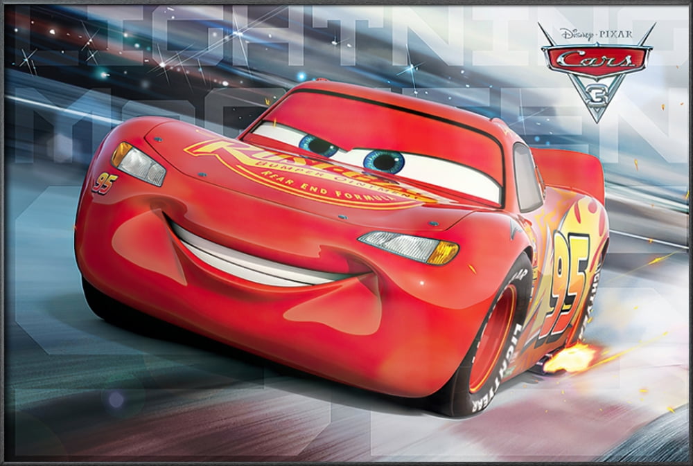 Cars 3 - Framed Pixar / Disney Movie Poster (Lightning Mcqueen - Race ...