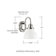 thumbnail image 4 of 1 Light Wall Sconce In Urban/Industrial Style 6.5 High By 10 Wide-Matte Black Finish Capital Lighting 8301Mb-128, 4 of 5