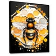 thumbnail image 2 of Designart "Honey Bee in Yellow and Black" Animals Framed Wall Art - Modern Yellow Insects & Bugs Entryway Framed Wall Art, 2 of 6