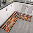 thumbnail image 3 of 2 Pieces Of Kitchen Rugs and Mats Non Skid Washable Fall (44) Kitchen Mat,Floor Cushion Waterproof Rug,Rubber Backed Area Rugs for Laundry 47*17+30*17, 3 of 7