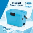 thumbnail image 3 of ELLEGNT 21 QT Portable Hard Cooler, Insulated Ice Chest with 2 Cup Holders, Blue, 3 of 10