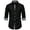 Black, variant on Men's Western Pearl Snap Button Up Casual Cowboy Long Sleeve Two Pockets Work Shirts White