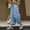 Light Blue women's elastic waist cargo pants a1, variant on Cagogo Women's Elastic Waist Harem Cargo Pants Casual Loose Fit Ankle Length with Pockets Drawstring Joggers Streetwear Travel Work Trousers, Navy 2XL