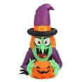 thumbnail image 4 of 4.43ft Witch Inflatable Decoration, LED Lights Outdoor Props Scary Witch with Quick Inflation, Easy Storage for Parks, Zoos, Bar, Club, TV Shows, Carnivals, Festivals, Role Playing, 4 of 7