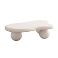 thumbnail image 7 of 40'' Cloud Shaped Coffee Table with 3 Ball Legs, Cream Style Accent Cocktail Table, Living Room Center End Table, 7 of 7