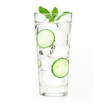 Libbey 15715 Endeavor DuraTuff Stackable Drinking Glasses, 16 oz, Clear Drinking Glasses Set of 12, Modern Cooler Glassware Set for Soda, Tea and Beverages