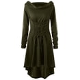 thumbnail image 4 of Disfraz Vintage para mujer, disfraz de arquero Medieval renacentista, bata con capucha, jersey con cordones, vestido largo con capucha, capa para fiesta de Halloween, 4 of 6