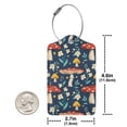 thumbnail image 4 of Disketp 1 Luggage Tag For Suitcase,Colorful Mushrooms Leather Baggage Tag With Stainless Steel Loop Privacy Cover For Women Men Girls, 4 of 5