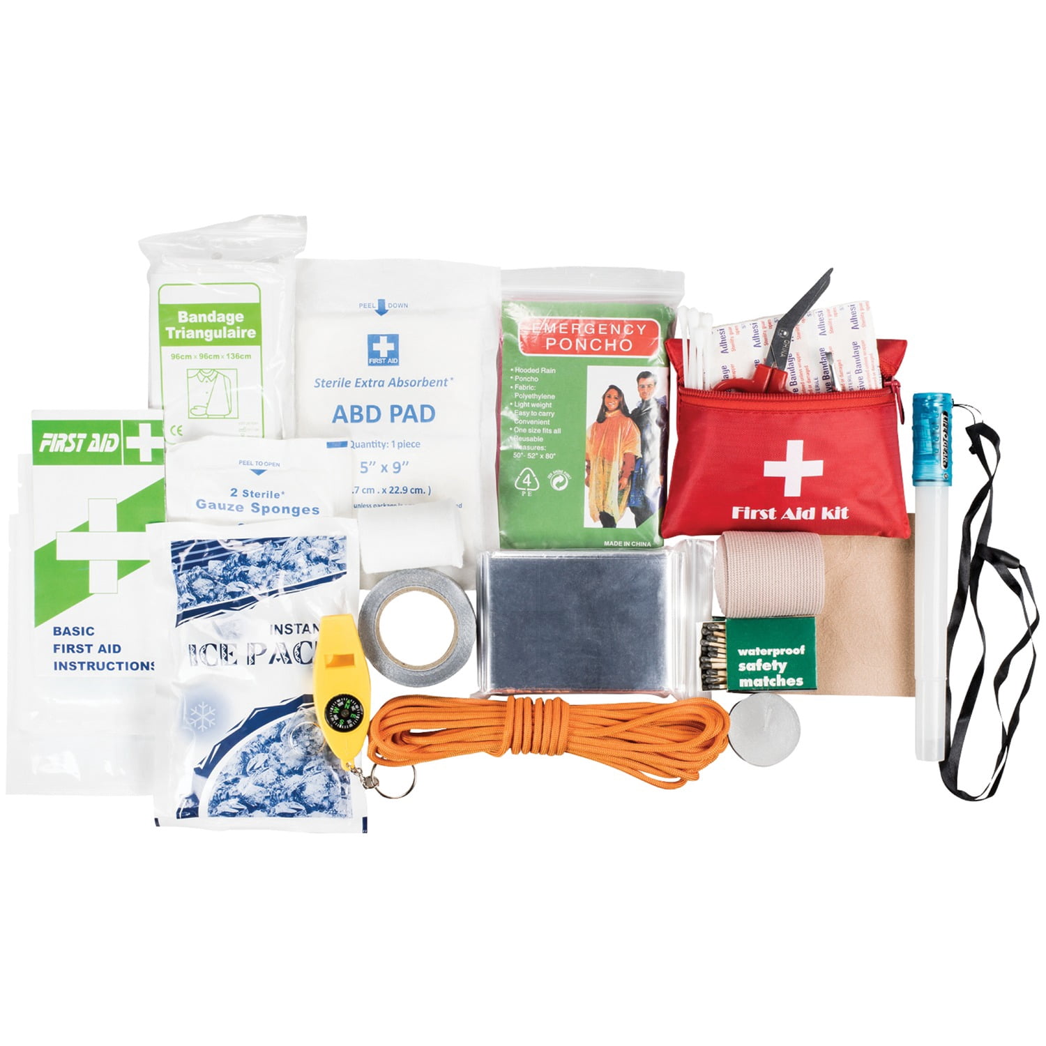 Life+Gear 130-Piece Dry Bag First Aid & Survival Kit, 41-3820