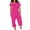 Pink 2, variant on BLTIBY Womens Jumpsuits Spring Summer Solid Color Bustier Pleated Long Pants with Pockets One-Shoulder Wide Leg Overalls Fashion Loose Casual Sleeveless Strapless Romper