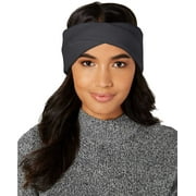 DKNY Women’s Twisted Ribbed-Knit Headband (Charcoal)