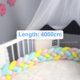 thumbnail image 4 of Almohada de cama trenzada de cuatro hebras con bolas de nudo largo tejidas, tira anticolisión para niños, 4 of 5