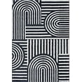 thumbnail image 2 of Contemporary Mid-Century Design 4’ X 6’ Area Rug Rugs - Modern Non-Shed Arches Print Cream & Black Bedroom Rug, 2 of 2