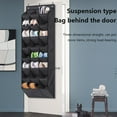 thumbnail image 6 of Over The Door Shoe Organizer, 24 Pairs Shoe Rack Hanging Shoe Storage for Closet, Deep Pockets Large Hanging Shoe Rack for Door, Oxford Cloth Narrow Shoe Rack With 3 Metal Hooks Fit 24 Pairs Shoe, 6 of 6