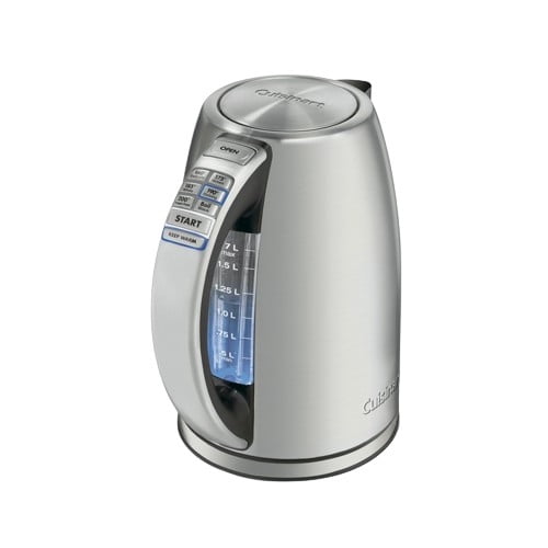 Cuisinart PerfecTemp 1.7L Electric Kettle, 1500W Fast Heat‑up, 6 Preset Temps, 30‑min Keep Warm, Cordless Stainless Steel (CPK‑17C)