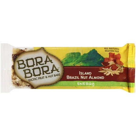 Bora Bora Island Brazil Nut Almond All Natural Energy Bar, 1.4 Oz., 12 Pack